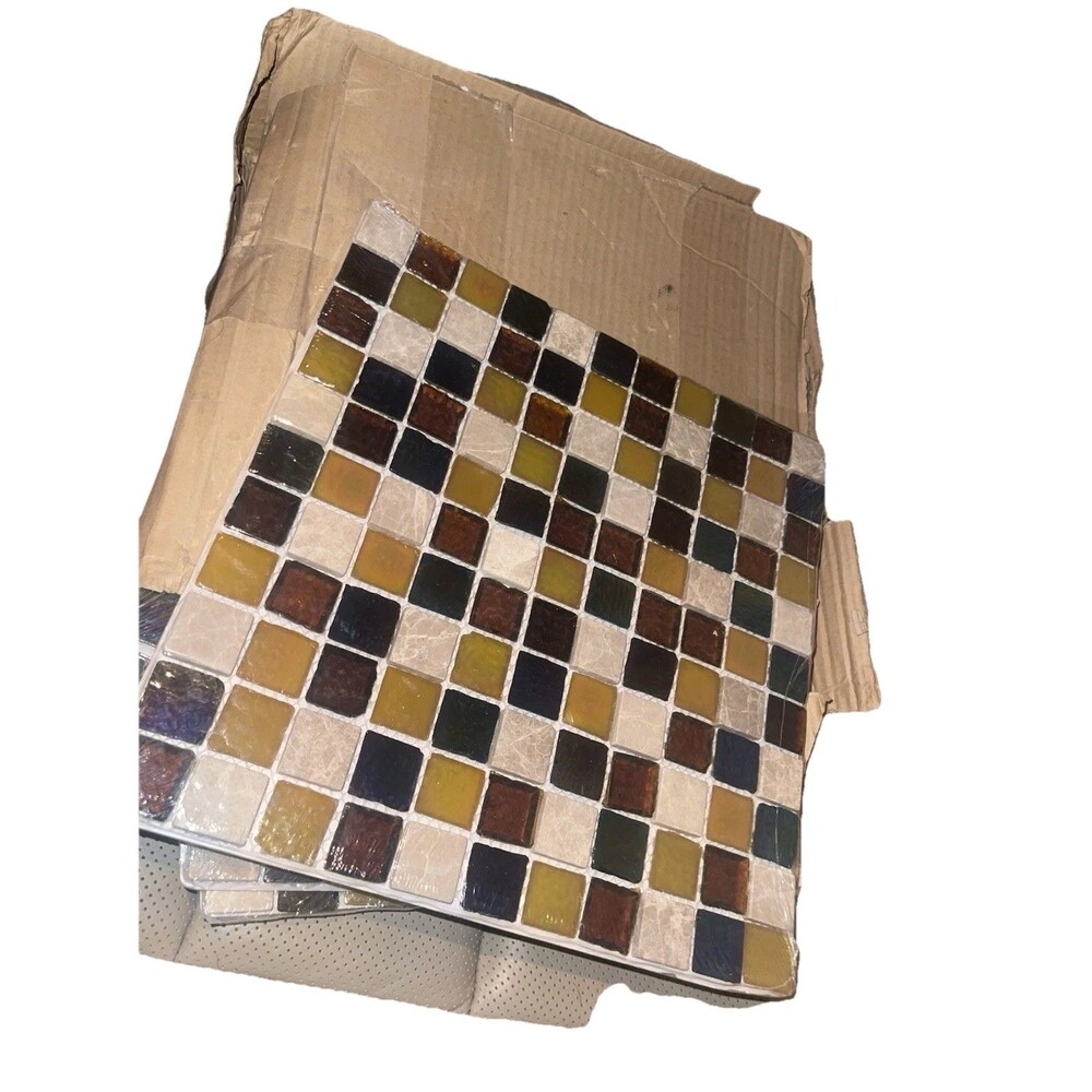 Jeffery Court Forged Iron Backsplash Tile - Lot of 6 Sheets - Glass & Stone